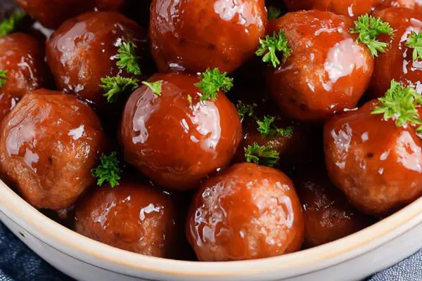 Almôndegas com Geleia de Uva