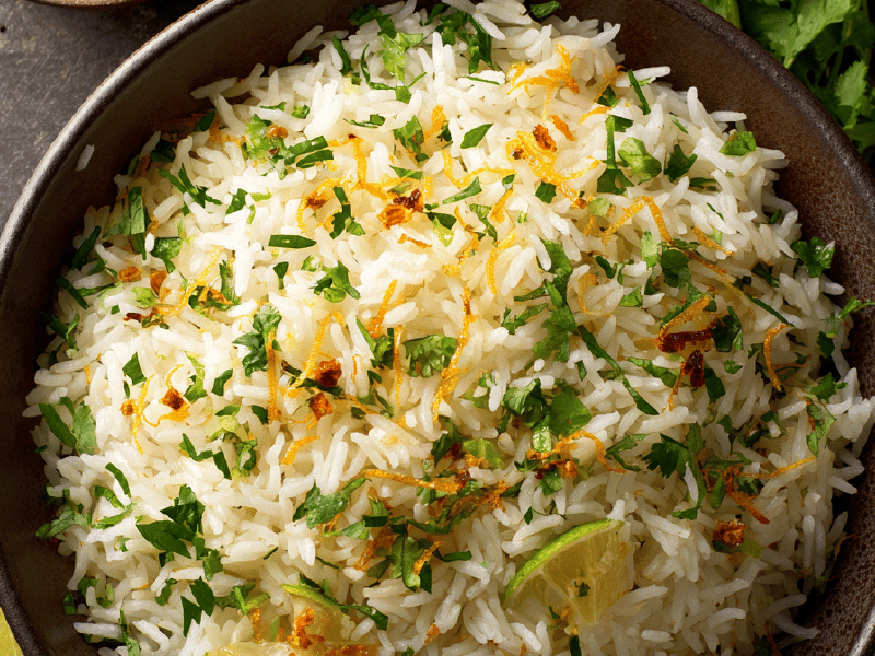 Arroz com limão e mel