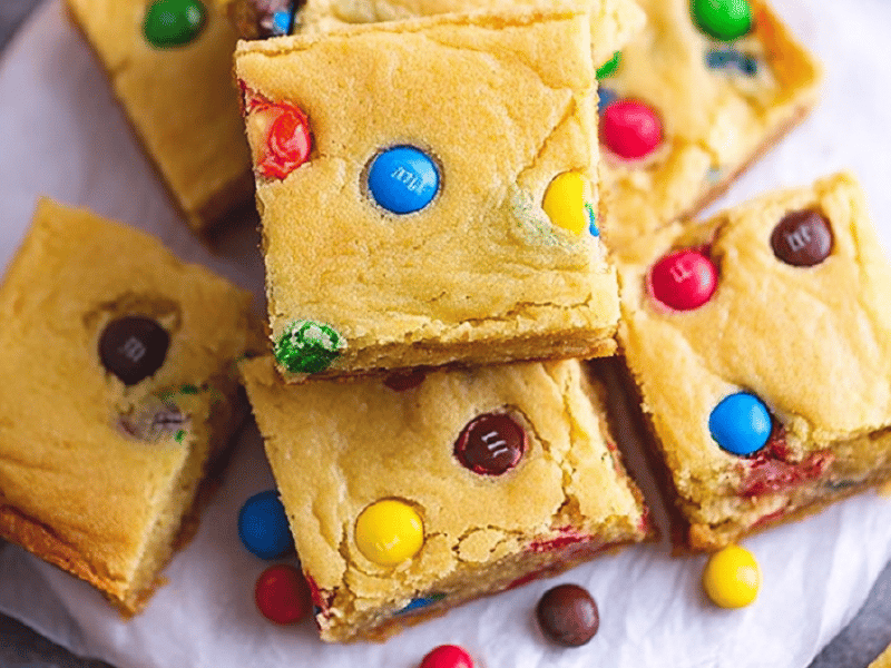 Barrinhas de Cookie com M&M's
