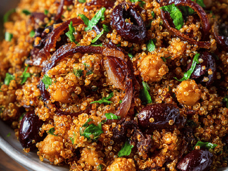 Bolinho de grão com quinoa