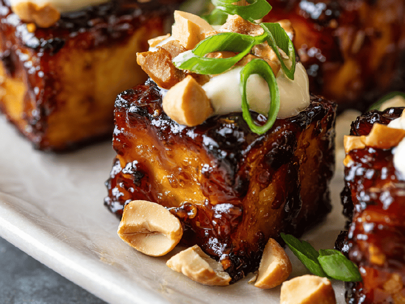 Bouchês tofu laqueados