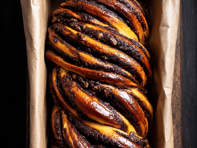 Brioche Mesclada com Chocolate