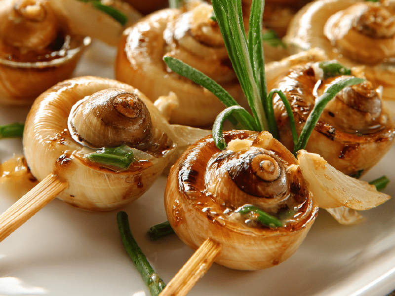 Brochete de Caracol ao Pastis