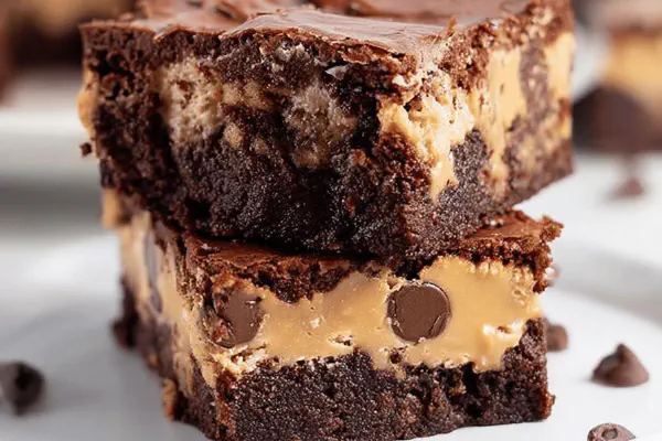 Brownies com massa de cookie e chocolate