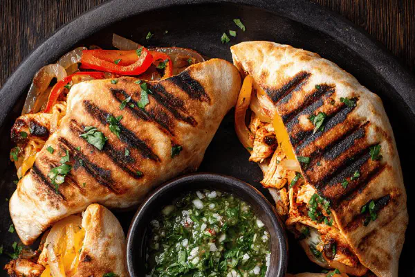 Quesadillas de Frango no Forno