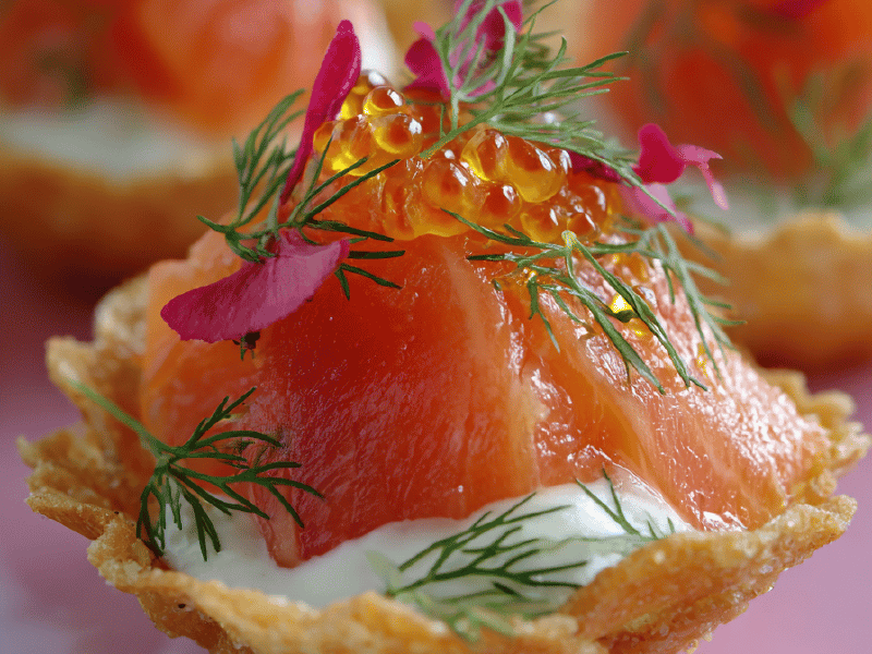 Canapés gravlax twist