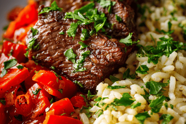 Carne salteada tropicália
