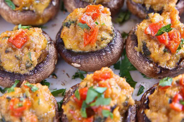 Cogumelos Recheados Alfredo