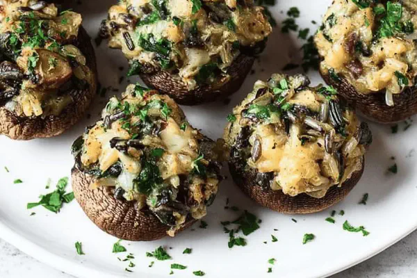 Cogumelos Recheados Vegetarianos