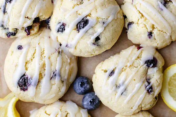 Cookies de Limão com Mirtilo