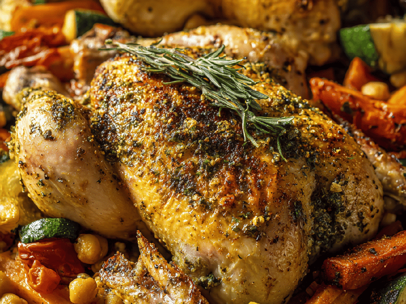 Couscous com Frango e Legumes Assados
