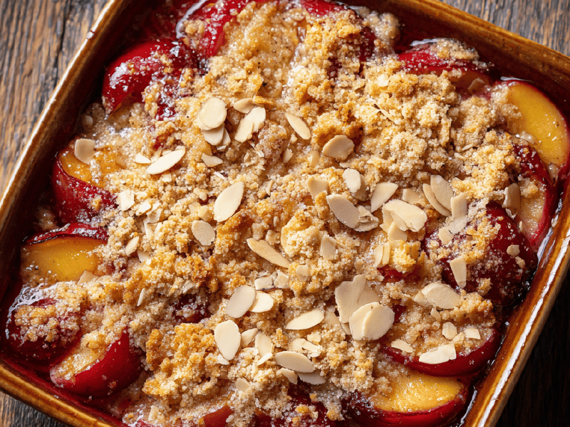 Crumble de Ameixas Crocante
