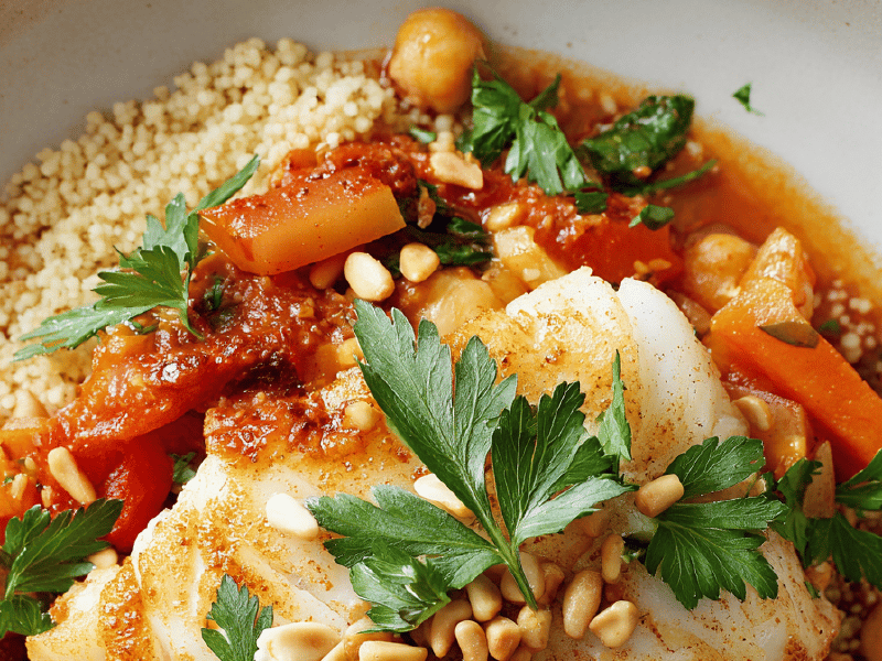 Cuscuz Tunisiano com Peixe