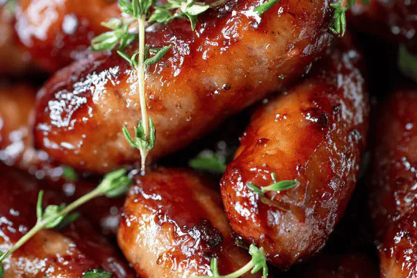 Mini espetinhos frango-pêssego