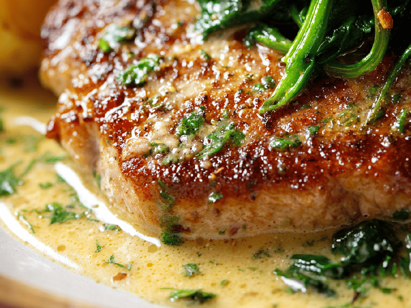 Escalopes de Vitela e Espinafre