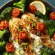 Peixe crocante com crosta de bretzels