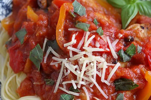 Chili apimentado de panela elétrica