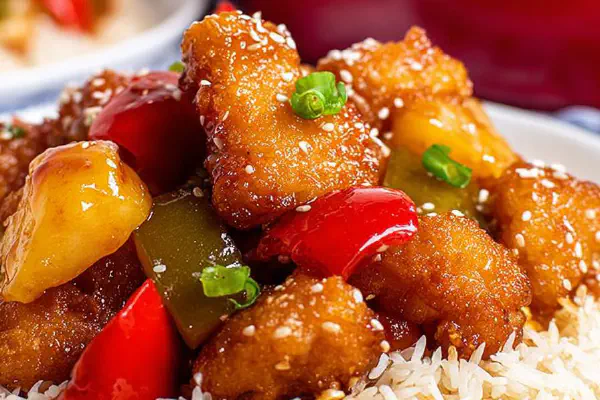 Frango agridoce crocante