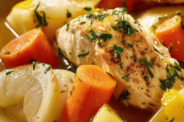 Frango com Legumes do Outono e Estragão