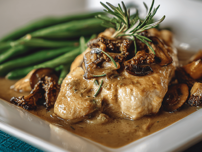 Frango com Morilles