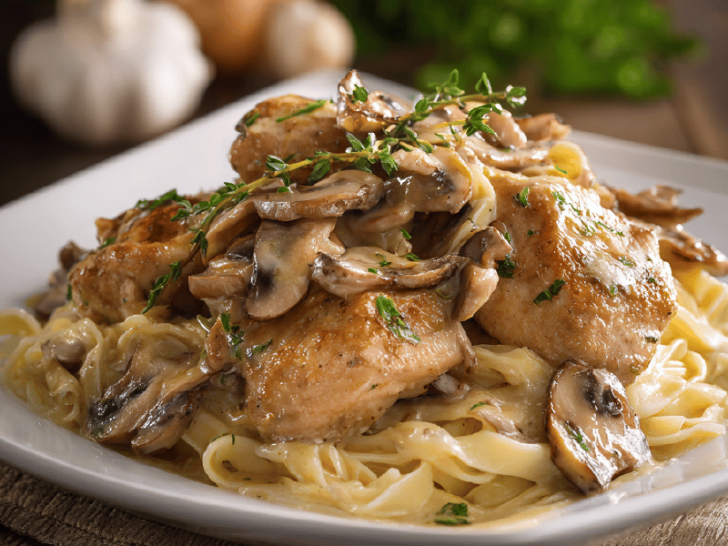 Frango ao Riesling Cremoso