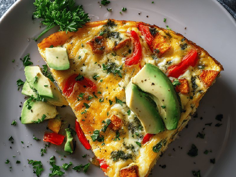 Frittata de Batata Doce com Pimentão