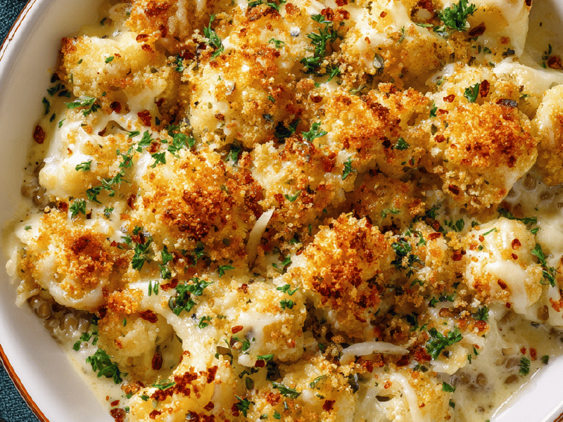 Gratin de Couve-Flor e Espelta