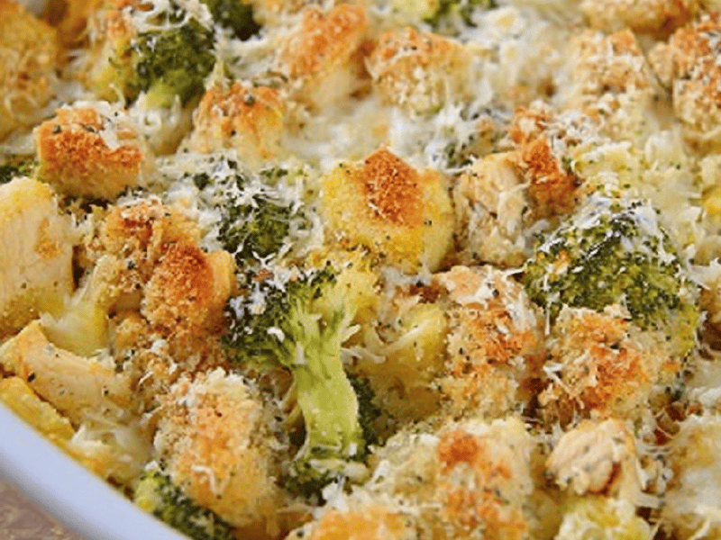 Gratinado Frango Brócolis