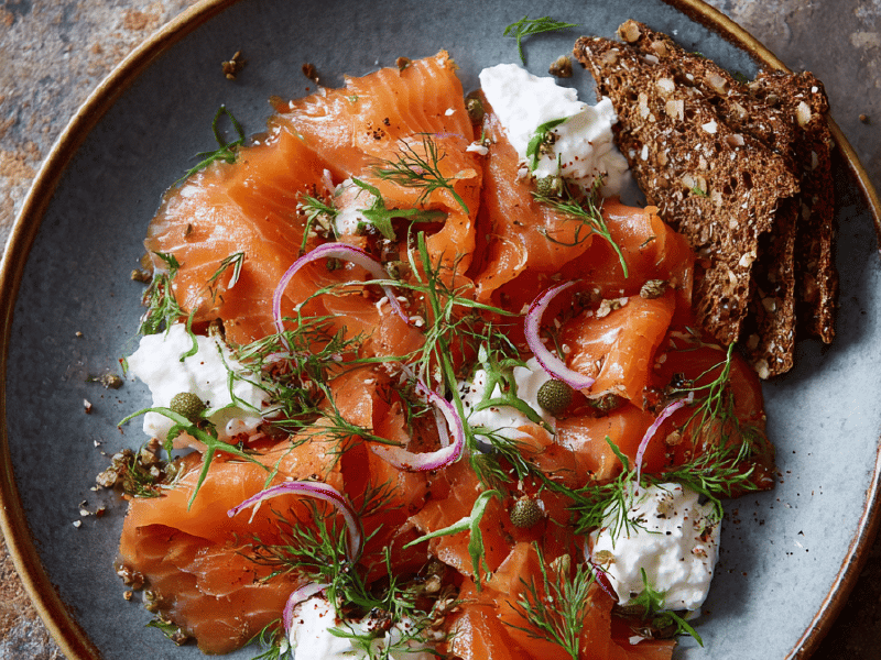 Gravlax com twist de limão siciliano