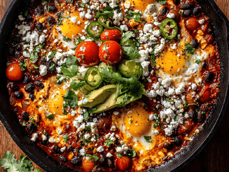Huevos rancheros no churrasco