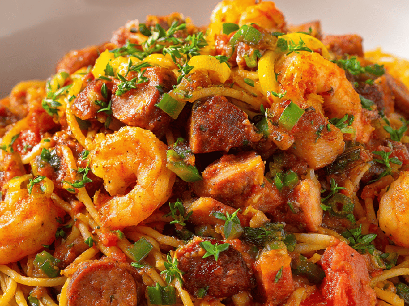 Jambalaya Espaguete Tropical