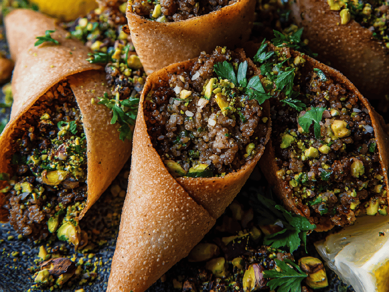 Kebbés de Carne com Toque Brasileiro