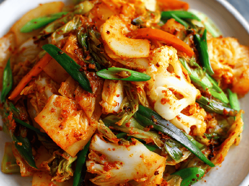 Kimchi caseiro fermentado