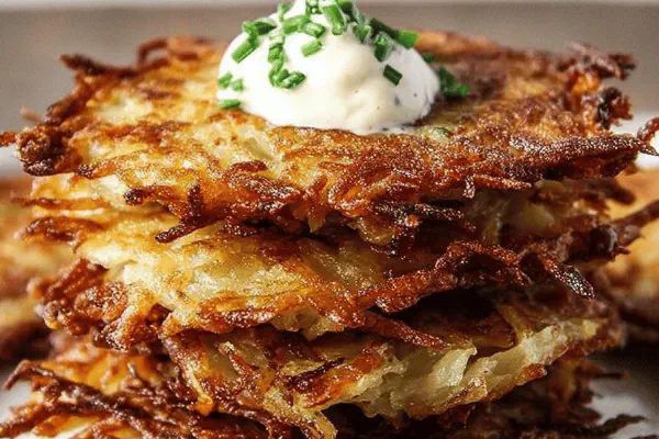 Latkes de batata crocantes