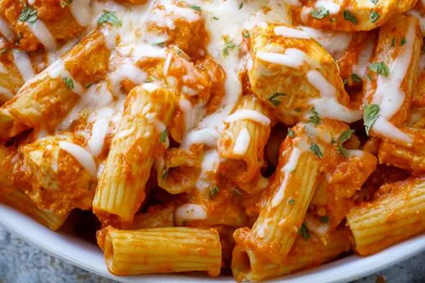 Macarrão com Frango Parmesão