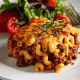 Macarrão Gratinado com Chouriço e Milho