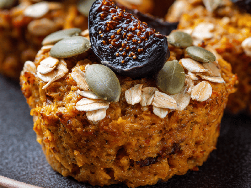 Muffins de batata-doce e banana