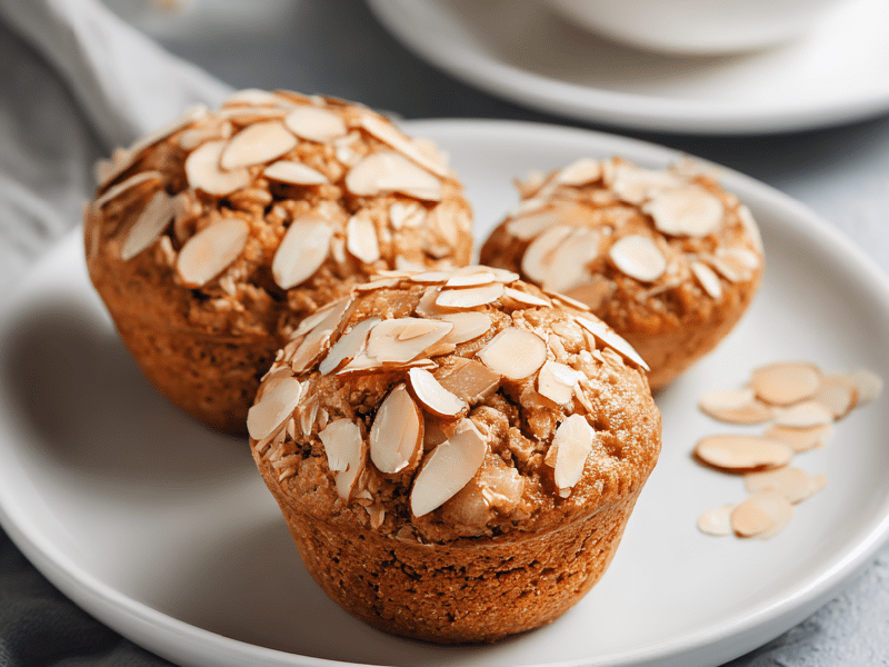 Muffins de Pera com Amêndoas