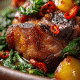 Coelho com Pancetta e Cogumelos