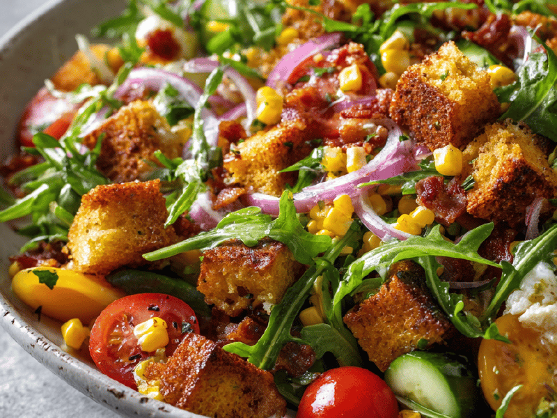Panzanella com pão de milho e toque especial