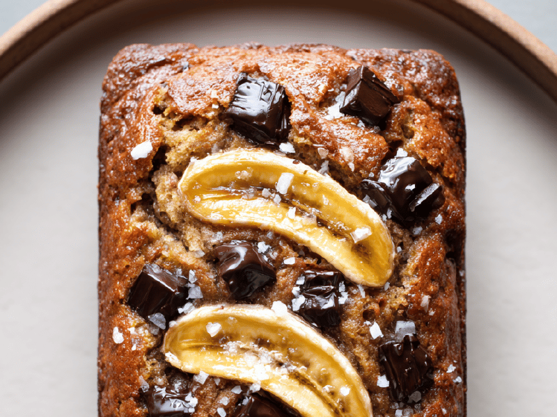 Pão Banana Chocolate com Toque Canela