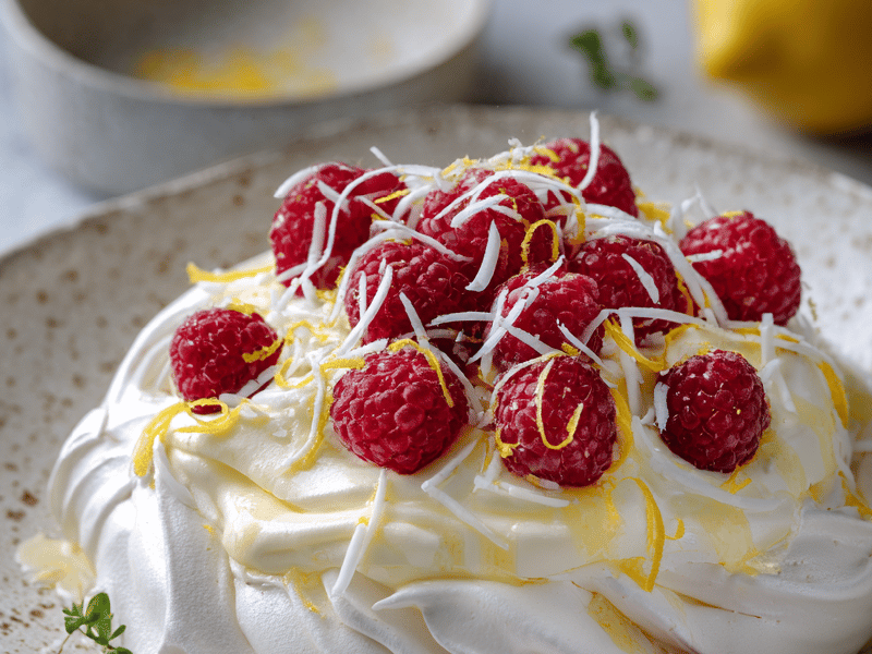 Pavlova cítrica adaptada