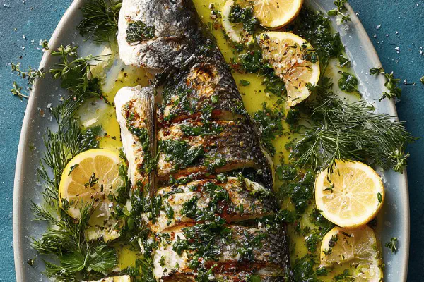 Peixe Grelhado ao Limão e Ervas