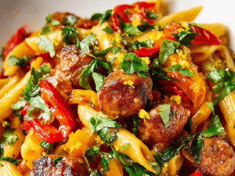 Penne com toque tunisiano