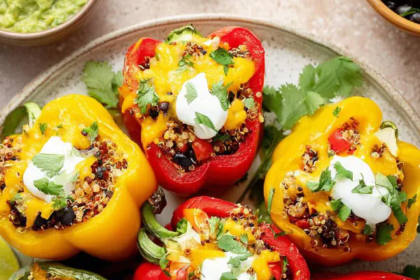 Pimentões Recheados com Quinoa
