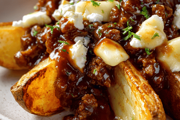 Poutine barbecue de carne