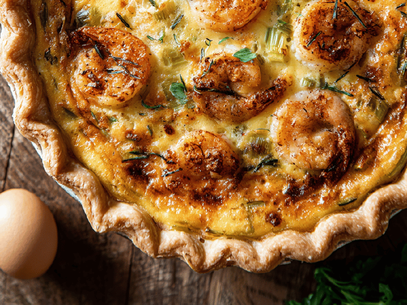 Quiche Alho-Poró Camarão