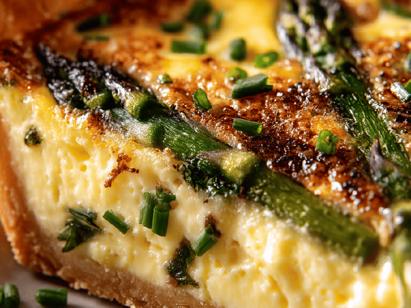 Quiche de Aspargos e Queijo Minas