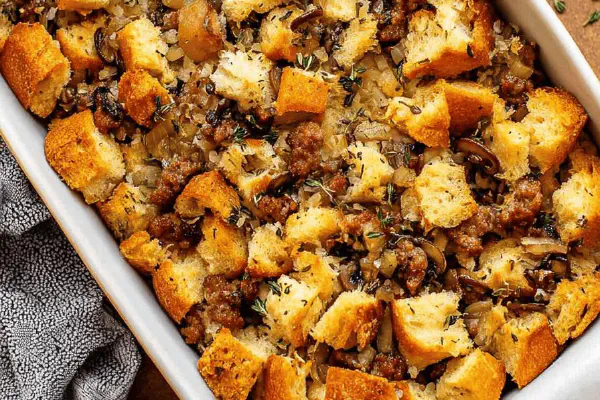 Recheio de Linguiça e Cogumelos