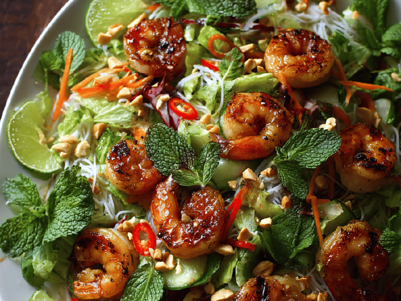 Salada de Camarão Grelhado